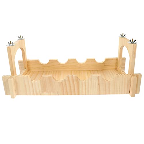 GREENADSCAPE Hamster Versteck Käfig Zubehör Holz Haustier Brücke Haustier Brücke Spielzeug für Meerschweinchen Leicht Zu Tragen von GREENADSCAPE