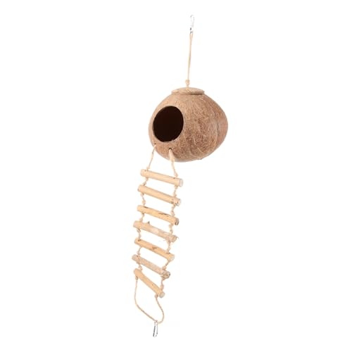 GREENADSCAPE 1satz Kokosnuss Vogelhaus Mit Leiter Hängendes Vogel-Nest Für Papageien Und Kleintiere Natürliches Design Gemütlicher Schlafplatz Für Haustiere Teiliges Mit Kletterleiter Und GREENADSCAPE 1satz Kokosnuss Vogelhaus Mit Leiter Hängendes Vogel-Nest Für Papageien Und Kleintiere Natürliches Design Gemütlicher Schlafplatz Für Haustiere Teiliges Mit Kletterleiter Und von GREENADSCAPE