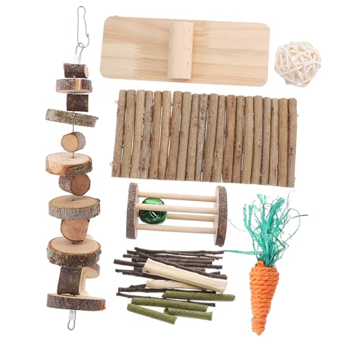 GREENADSCAPE 1 Set Zähne Kautabletten Kleintier Aktivitätsspielzeug Hamsterbedarf Hamster Snacks Hamsterspielzeug Haustier Kauspielzeug Holz Hamster Kauspielzeug Kleintierspielzeug Kleines von GREENADSCAPE