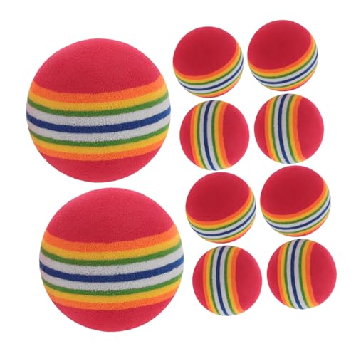 GREENADSCAPE 10 Stück 42 Mm Haustierspielzeug Hundespielzeug Welpen Eva-Tennis Zahnreinigungsspielzeug Training Beißen Robustes Material Für Bis Mittelgroße Hunde von GREENADSCAPE