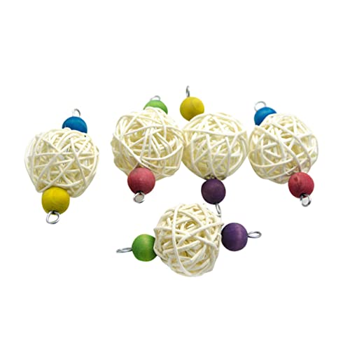 GREENADSCAPE 10 Stück Rattanball-Spielzeug Für Vögel Papageienspielzeug Zum Kauen Lernspielzeug Für Kleine Papageien GREENADSCAPE 10 Stück Rattanball-Spielzeug Für Vögel Papageienspielzeug Zum Kauen Lernspielzeug Für Kleine Papageien von GREENADSCAPE