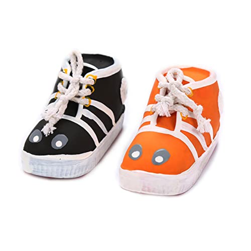 GREENADSCAPE Hundespielzeug Aus Kauspielzeug Schuhform Mit Sound Lernspielzeug Für Hunde Zur Zahnpflege Und Spielvergnügen Für Zuhause Und Unterwegs Schwarz von GREENADSCAPE