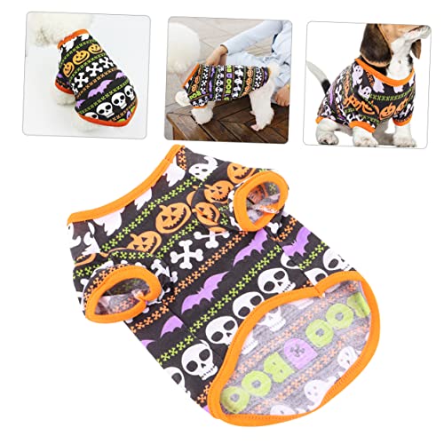 GREENADSCAPE Haustier-Halloween-kostüm Haustier-Hunde-t-Shirt Stilvolle Welpenkleidung Aus Bequemem Polyester Größe M von GREENADSCAPE
