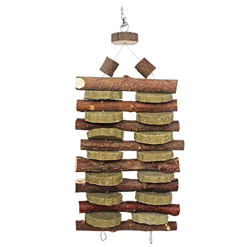 GREENADSCAPE Naturholz Kauspielzeug Für Kleintiere Apfelstäbchen Für Meerschweinchen Kaninchen Hamster Sichere Zahnpflege Snacks von GREENADSCAPE