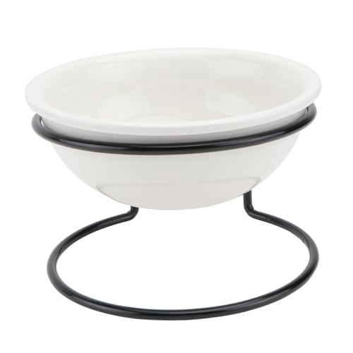 GREENADSCAPE 1stück Keramik Napf Für Haustiere Mit Eisenständer Multifunktionale Schüssel Für Katzen Und Hunde Für Trockenfutter Und Wasser Design Schwarz Und Weiß GREENADSCAPE 1stück Keramik Napf Für Haustiere Mit Eisenständer Multifunktionale Schüssel Für Katzen Und Hunde Für Trockenfutter Und Wasser Design Schwarz Und Weiß von GREENADSCAPE