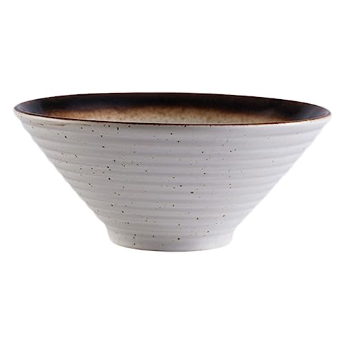 GREENADSCAPE Keramik-Ramen-schüssel 19 1 cm Japanischer Stil Schüssel Mit Gold-Finish Dekoratives Geschirr Für Zuhause von GREENADSCAPE