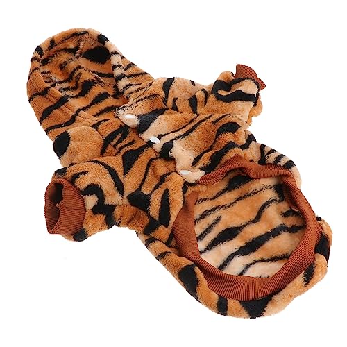 GREENADSCAPE Tiger-Outfit Für Hunde Plüsch-haustierkleidung Xs-welpenpullover Modischer Design-Warmer Mantel von GREENADSCAPE