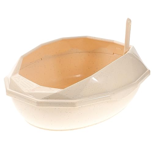 GREENADSCAPE 1stück Halbschließende Katzentoilette Mit Spritzschutz Katzenstreu-Basis Khaki Mit Punktmuster Schaufel Für Einfache Und Hygienische Anwendung Im Innenbereich GREENADSCAPE 1stück Halbschließende Katzentoilette Mit Spritzschutz Katzenstreu-Basis Khaki Mit Punktmuster Schaufel Für Einfache Und Hygienische Anwendung Im Innenbereich von GREENADSCAPE