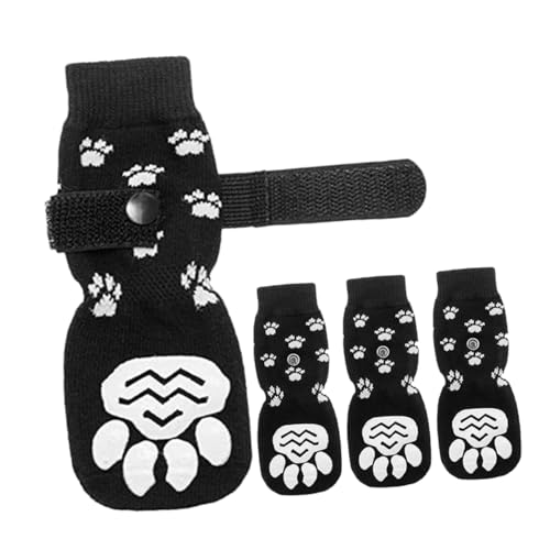 GREENADSCAPE Hundesocken 2 Paar Set Baumwollsocken Für Hunde rutschfest Und Bequem Schwarz L GREENADSCAPE Hundesocken 2 Paar Set Baumwollsocken Für Hunde rutschfest Und Bequem Schwarz L von GREENADSCAPE
