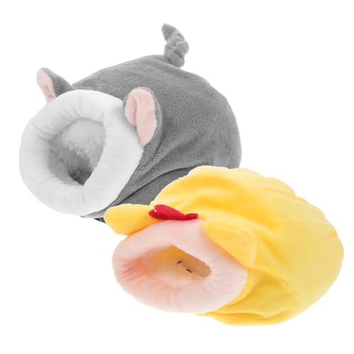 GREENADSCAPE 2stücke Winter-warm Hamsterbett Für Kleine Tiere Gemütliche Höhle Für Meerschweinchen Nest Für Winter Mit Kreativer Form Und Kleinen Durchgängen von GREENADSCAPE