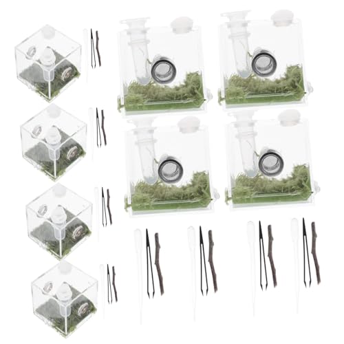 GREENADSCAPE Springende Spinne Fall Belüftung Reptil Box Pet Feeder Container 2 Sets Gehäuse Tank GREENADSCAPE Springende Spinne Fall Belüftung Reptil Box Pet Feeder Container 2 Sets Gehäuse Tank von GREENADSCAPE