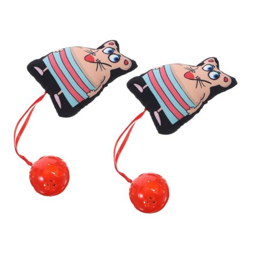 GREENADSCAPE 2 Stück Katzenspielzeug Interaktiv Plüschige Mäuse Zum Necken Widerstandsfähiges Fangspielzeug Für Kätzchen GREENADSCAPE 2 Stück Katzenspielzeug Interaktiv Plüschige Mäuse Zum Necken Widerstandsfähiges Fangspielzeug Für Kätzchen von GREENADSCAPE