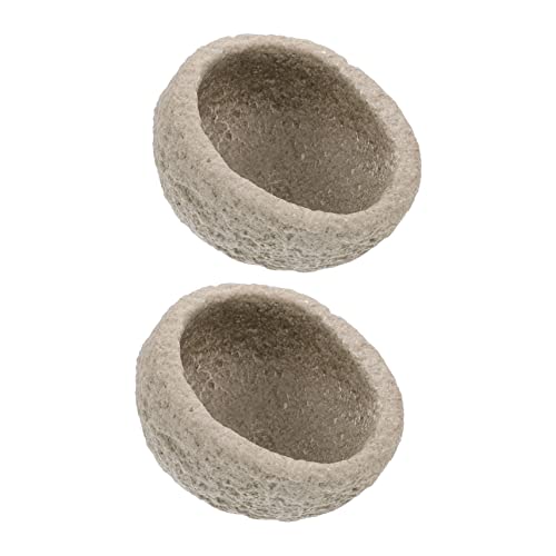 GREENADSCAPE 2stücke Harz Futter Wasserschalen Für Reptilien Stein-Design Für Eidechsen Schildkröten Und Haustiere Einfache Und Langlebig GREENADSCAPE 2stücke Harz Futter Wasserschalen Für Reptilien Stein-Design Für Eidechsen Schildkröten Und Haustiere Einfache Und Langlebig von GREENADSCAPE