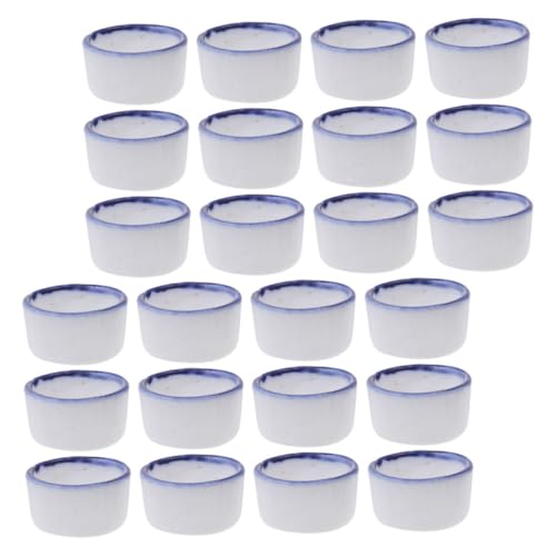 GREENADSCAPE Stück Mini-Keramik-Wassernäpfe für Reptilienbecken Kleine Futternäpfe für Spinnen und Skorpione Winzige Wasserzufuhr für Einsiedlerkrebse Weiß von GREENADSCAPE