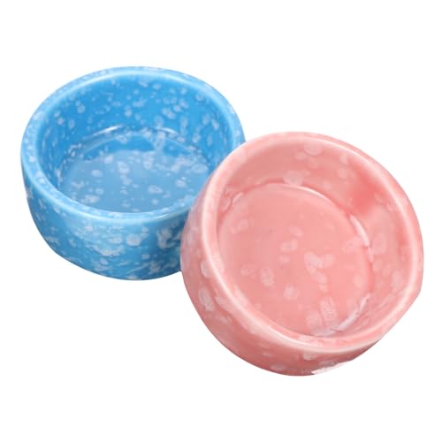 GREENADSCAPE rutschfeste Schüssel aus Keramik für Hamster Wassernapf Futterspender 2 Stück für Haustiere Meerschweinchen Ratten von GREENADSCAPE