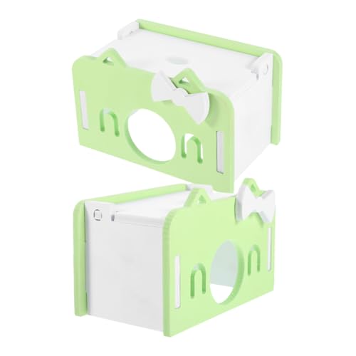 GREENADSCAPE 2 Stück Hamster Versteck Aus Kunststoff Dekoratives Haus Für Kleintiere Kleine Spielzeughäuser Für Hamster GREENADSCAPE 2 Stück Hamster Versteck Aus Kunststoff Dekoratives Haus Für Kleintiere Kleine Spielzeughäuser Für Hamster von GREENADSCAPE