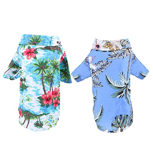 GREENADSCAPE 2stücke Hawaii Hund Shirts Polyester Atmungsaktiv Sommer Pet Kleidung Komfortable Für Alltag Urlaub GREENADSCAPE 2stücke Hawaii Hund Shirts Polyester Atmungsaktiv Sommer Pet Kleidung Komfortable Für Alltag Urlaub von GREENADSCAPE