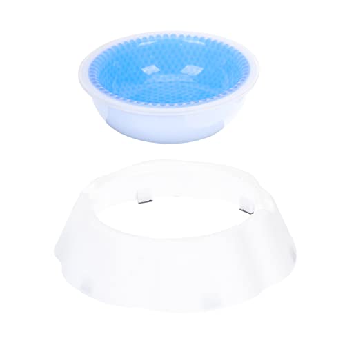GREENADSCAPE 2 Stücke Hund Kondensat Schüssel Tragbare Pet Feeder Glatte Keramik Schüssel Für Katzen Hunde von GREENADSCAPE