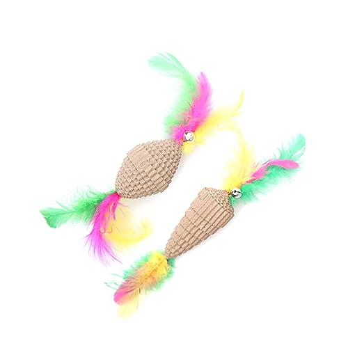 GREENADSCAPE Katzenspielzeug Mit Federglocken Und Katzenangel Interaktives Spielzeug Aus Wellpapier Haustiere Zum Spielen GREENADSCAPE Katzenspielzeug Mit Federglocken Und Katzenangel Interaktives Spielzeug Aus Wellpapier Haustiere Zum Spielen von GREENADSCAPE