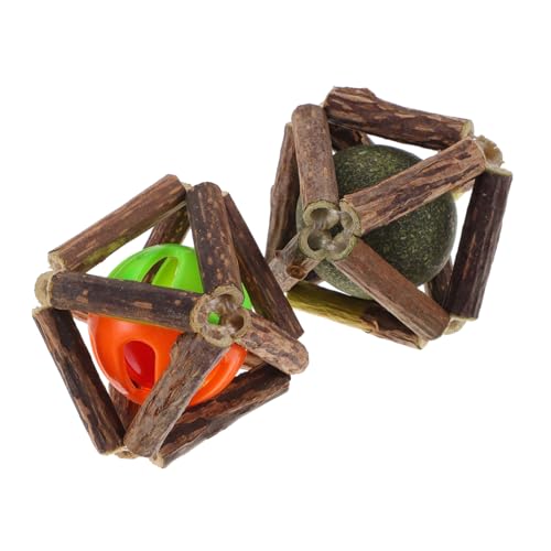 GREENADSCAPE Katzenminze-bälle Spielzeug Für Katzen Mit Actinidia Polygama Kauspielzeug Zur Zahnreinigung Und Verdauungsförderung von GREENADSCAPE