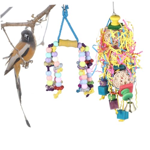 GREENADSCAPE Vogel-kauspielzeug Für Papageien Hängendes Spielzeug Mit Beißschnur-Design Kreatives Papageienspielzeug Zum Kauen Und Entdecken Vogelsicheres Material GREENADSCAPE Vogel-kauspielzeug Für Papageien Hängendes Spielzeug Mit Beißschnur-Design Kreatives Papageienspielzeug Zum Kauen Und Entdecken Vogelsicheres Material von GREENADSCAPE