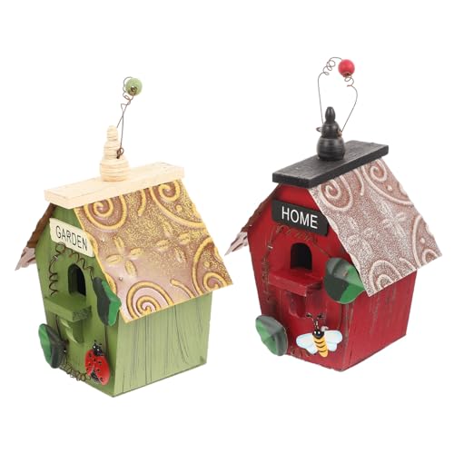 GREENADSCAPE Vogelhäuschen aus Holz Vogelnistkasten für den Außenbereich Garten Vogelnest dekoratives Nest GREENADSCAPE Vogelhäuschen aus Holz Vogelnistkasten für den Außenbereich Garten Vogelnest dekoratives Nest von GREENADSCAPE