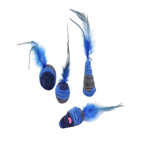 GREENADSCAPE 3 STK Plüschtiere Mäuse Katzenspielzeug Trainingsgeräte Für Katzen Kauspielzeug Spielzeug Für Haustiere Blaues Spielzeug Katzen-Teaser-Spielzeug Rasselspielzeug Für Katzen Blue GREENADSCAPE 3 STK Plüschtiere Mäuse Katzenspielzeug Trainingsgeräte Für Katzen Kauspielzeug Spielzeug Für Haustiere Blaues Spielzeug Katzen-Teaser-Spielzeug Rasselspielzeug Für Katzen Blue von GREENADSCAPE