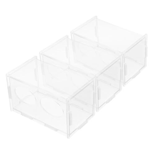 GREENADSCAPE Futterbehälter Für Hühner Acryl-Box Transparent 3 Stück Futter Und Wasserbehälter Für Hühner Und Wachteln von GREENADSCAPE
