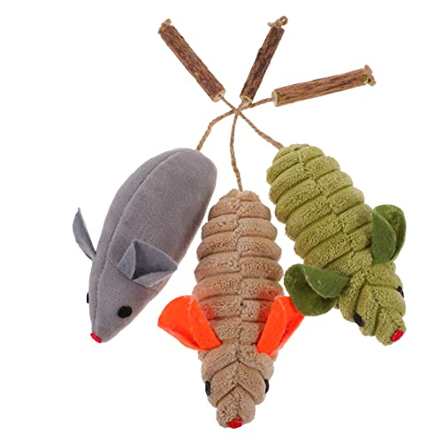 GREENADSCAPE Großes Katzenspielzeug-Set Interaktives Kauspielzeug für Katzen 3-teilig Katzenmäuse-Spielzeug Mäuse für Katzen Kätzchenspielzeug für Den Innenbereich GREENADSCAPE Großes Katzenspielzeug-Set Interaktives Kauspielzeug für Katzen 3-teilig Katzenmäuse-Spielzeug Mäuse für Katzen Kätzchenspielzeug für Den Innenbereich von GREENADSCAPE