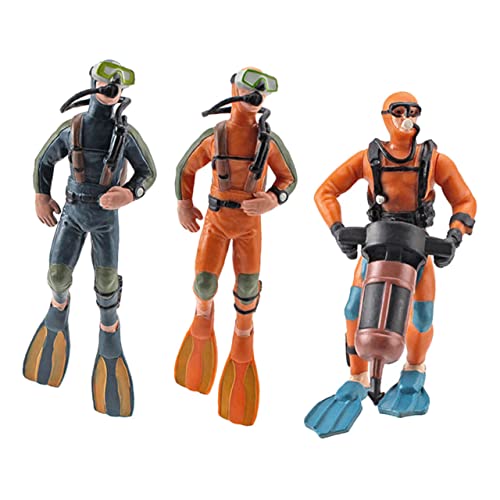 GREENADSCAPE 3Pcs Schwimmende Taucher Modell für Aquarium Decor Realistische Unterwasser Taucher Figurine GREENADSCAPE 3Pcs Schwimmende Taucher Modell für Aquarium Decor Realistische Unterwasser Taucher Figurine von GREENADSCAPE