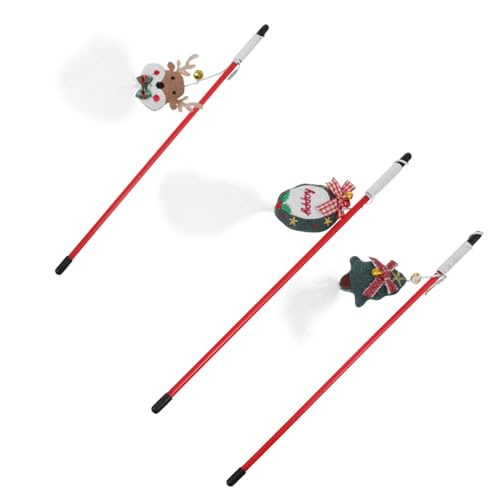 GREENADSCAPE Katzenspielzeug-Set mit Zauberstab 5 Farben Katzenspielzeug zum Necken weihnachtliches interaktives Spielzeug für Haustiere GREENADSCAPE Katzenspielzeug-Set mit Zauberstab 5 Farben Katzenspielzeug zum Necken weihnachtliches interaktives Spielzeug für Haustiere von GREENADSCAPE