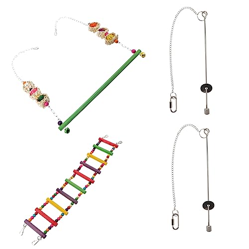 GREENADSCAPE 4 Stück Papageienschaukel Vogelfutterspender Hühnerstange Obst Gemüsestäbchenhalter Spielzeug Für Vögel GREENADSCAPE 4 Stück Papageienschaukel Vogelfutterspender Hühnerstange Obst Gemüsestäbchenhalter Spielzeug Für Vögel von GREENADSCAPE