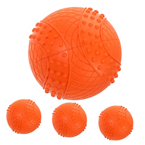 GREENADSCAPE 4er-Pack Hundebälle in leuchtenden Farben Quietschspielzeug aus Gummi für Apportierspiele Hunde und Welpen schwimmendes kaufestes Hundespielzeug GREENADSCAPE 4er-Pack Hundebälle in leuchtenden Farben Quietschspielzeug aus Gummi für Apportierspiele Hunde und Welpen schwimmendes kaufestes Hundespielzeug von GREENADSCAPE