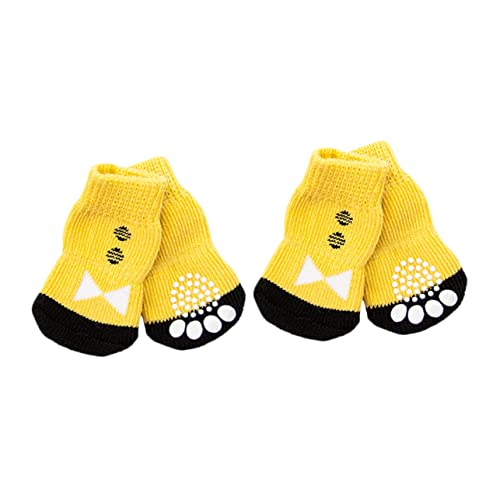 GREENADSCAPE 4-teilige Hundeschuhe Für Haustiersocken – Design-baumwollsocken Für Hunde Größe M Bequem Und Hautfreundlich Für Kaltes Wetter von GREENADSCAPE