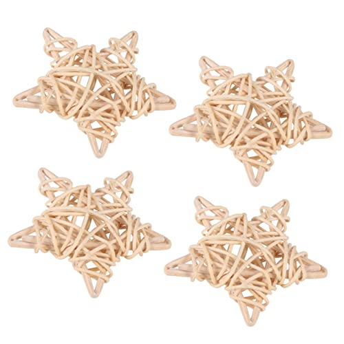 GREENADSCAPE Star Willow Kaubälle Für Kaninchen 4-teilig Pentagramm-Rattan-haustierspielzeug Lustiges Beiß- Und Spielset Für Kleintiere GREENADSCAPE Star Willow Kaubälle Für Kaninchen 4-teilig Pentagramm-Rattan-haustierspielzeug Lustiges Beiß- Und Spielset Für Kleintiere von GREENADSCAPE