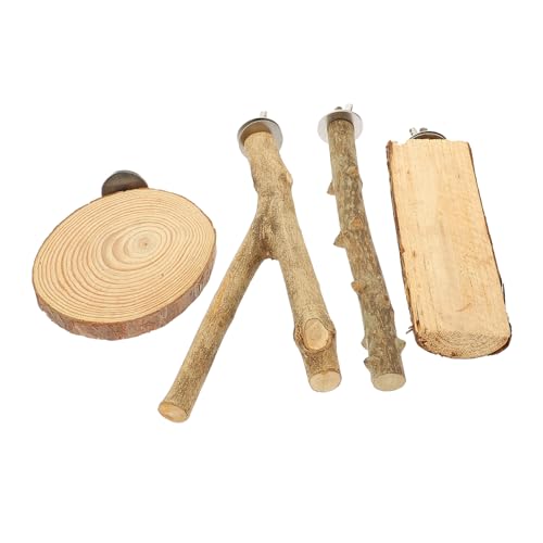 GREENADSCAPE 4 Stücke Sittich Sitzstangen Für Käfig Vogel Spielzeug Set Holz Steht Vogel Stehen Für Papageien Nymphensittiche Lovebirds GREENADSCAPE 4 Stücke Sittich Sitzstangen Für Käfig Vogel Spielzeug Set Holz Steht Vogel Stehen Für Papageien Nymphensittiche Lovebirds von GREENADSCAPE