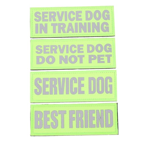 GREENADSCAPE 4 Stück Service Hunde Aufkleber Assistenzhund Patches Abnehmbare Aufkleber Haustier Patch Reflektierende Aufkleber Service Geschirr Patches Service Hund Weste Patch GREENADSCAPE 4 Stück Service Hunde Aufkleber Assistenzhund Patches Abnehmbare Aufkleber Haustier Patch Reflektierende Aufkleber Service Geschirr Patches Service Hund Weste Patch von GREENADSCAPE