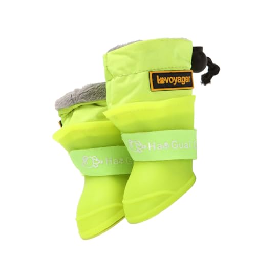 GREENADSCAPE 4er-Pack Regenstiefel Für Haustiere Hundeschuhe Für Mittelgroße Und Große Hunde Regengaloschen Aus Silikon Für Draußen – Haustierstiefel Leicht Zu Reinigen von GREENADSCAPE