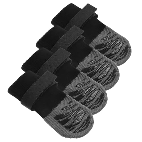 GREENADSCAPE 4 Teilige Haustiersocken, Pfotenschutz, Tragbare Warme Socken, Tragbare Hundesocken, Welpenbedarf, Verschleißfeste Hundesocken, Atmungsaktive Wintersocken, Bezaubernde von GREENADSCAPE