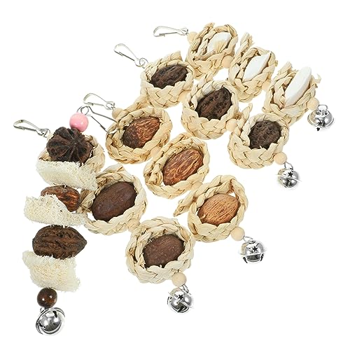 GREENADSCAPE 5 Stück Natürliches Papageien Kauspielzeug Für Vögel, Papageienbedarf, Sittichkäfig Zubehör, Haustier Papageienspielzeug, Papageien Beißspielzeug, Papageien Beißspielzeug, von GREENADSCAPE