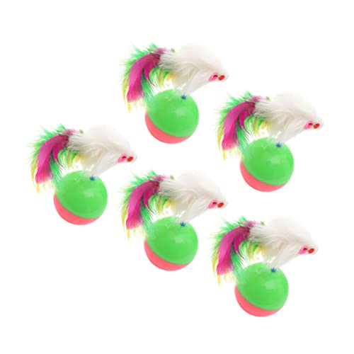 GREENADSCAPE Plüsch-Ratten-Tumbler-Spielzeug für Katzen 5-teiliges Set interaktives Mäuse-Tumbler-Spielzeug lustiges Design Katzen-Teaser sicher und für die Unterhaltung von Haustieren GREENADSCAPE Plüsch-Ratten-Tumbler-Spielzeug für Katzen 5-teiliges Set interaktives Mäuse-Tumbler-Spielzeug lustiges Design Katzen-Teaser sicher und für die Unterhaltung von Haustieren von GREENADSCAPE