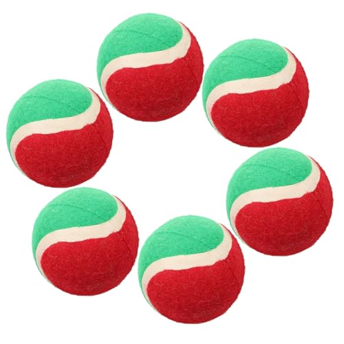 GREENADSCAPE Weihnachts-tennisspielzeug für Hunde 6er-Pack Welpen-trainingsbälle Beißendes Hundespielzeug Spielzeug für Hunde GREENADSCAPE Weihnachts-tennisspielzeug für Hunde 6er-Pack Welpen-trainingsbälle Beißendes Hundespielzeug Spielzeug für Hunde von GREENADSCAPE