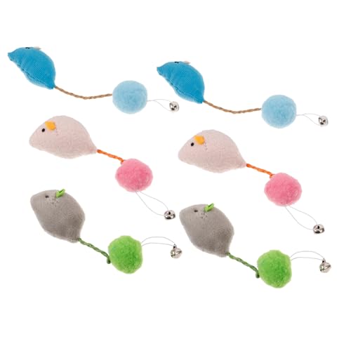 GREENADSCAPE 6stücke Katzenspielzeug Mäuse Mit Glocke Für Interaktive Beschäftigung Von Kätzchen Und Fördert Fitness Und Spielspaß Für Ihre Katze GREENADSCAPE 6stücke Katzenspielzeug Mäuse Mit Glocke Für Interaktive Beschäftigung Von Kätzchen Und Fördert Fitness Und Spielspaß Für Ihre Katze von GREENADSCAPE