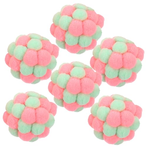 GREENADSCAPE 6er-Pack Katzenspielzeug mit Glöckchen Plüsch-Pom-Bälle für das Spielen von Kätzchen im weich und sicher für langanhaltenden Spaß GREENADSCAPE 6er-Pack Katzenspielzeug mit Glöckchen Plüsch-Pom-Bälle für das Spielen von Kätzchen im weich und sicher für langanhaltenden Spaß von GREENADSCAPE