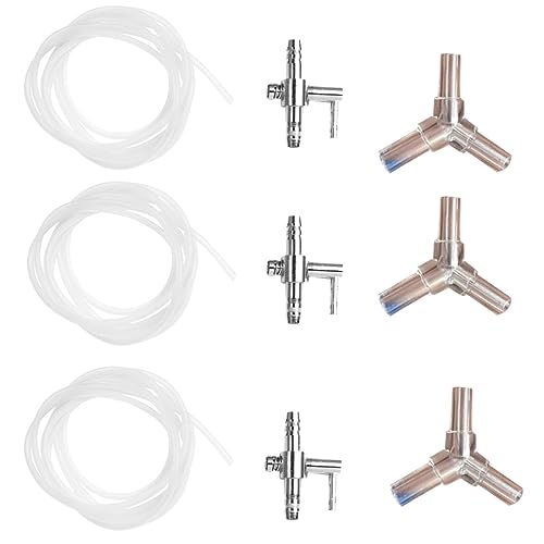 GREENADSCAPE Komplettes Zubehör Für Aquarium-luftpumpen – 9-teiliges Set Mit Edelstahlrohr Rückschlagventil Für Sauerstoffpumpe Anschlussstück Und Schlauch Für Das Aquarium von GREENADSCAPE