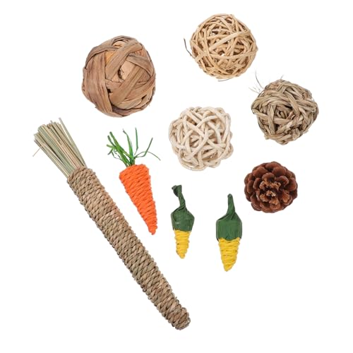 GREENADSCAPE Zähneknirschen-Spielzeug für Kaninchen Kauspielzeug für Kaninchen Tierkauspielzeug Hasen-Backenzahn-Spielzeug-Set GREENADSCAPE Zähneknirschen-Spielzeug für Kaninchen Kauspielzeug für Kaninchen Tierkauspielzeug Hasen-Backenzahn-Spielzeug-Set von GREENADSCAPE