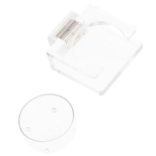 GREENADSCAPE Reptilienfutterspender für Kleine Reptilien Magnetische Futter und Wasserschale aus Robustem Kunststoff Transparent für Gecko Schildkröte 1 Stück von GREENADSCAPE