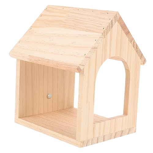 GREENADSCAPE Box Papagei Kabine Zuchtkasten Kleine Vögel Zuchthaus Holz Vogelhaus Holz Vogelfutterspender Holz Futterspender Für Vögel Kleine Vogelversorgung Vogel Nisthaus Vogel Holzhaus von GREENADSCAPE