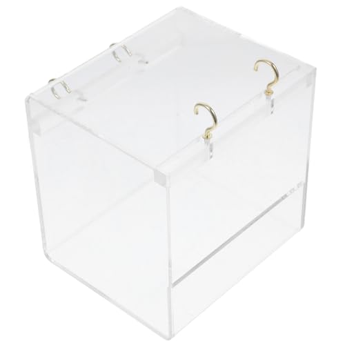 GREENADSCAPE Box Vogelbadewanne Vogelkäfigbadewanne Papageienbadewanne Papageienbadewürfel Kleiner Vogelduschwürfel Vogelbadewürfel Vogelbadebecken Sittichbad Für Käfig Papageienkäfigbadewanne von GREENADSCAPE