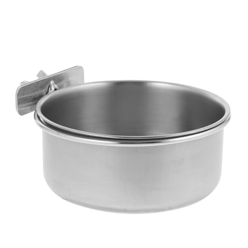 GREENADSCAPE Trinknapf Für Vögel Und Haustiere Edelstahl-Futter Und Wassernapf Napfunterlage Für Vogelkäfige Hunden Und Katzen Coop-napf Zum Aufhängen von GREENADSCAPE